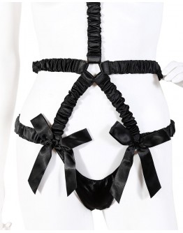                                                          【Preorder】Ribbon Halter-Neck Body-Suit Acc