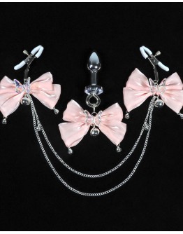                                                          【Preorder】Ribbon Bell Chain Titanium Clips Acc