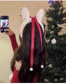                                                          【Preorder】Velvet Christmas Kitty Style Hairband