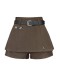                   Metal SG Shorts-Skirt+ Faux Leather Belt