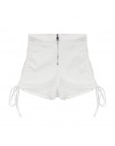             Free Shipping Zipper Lace-Up Shorts