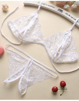     【READY STOCK】FREE SHIPPING LACE BRA WITH T-BACK SET
