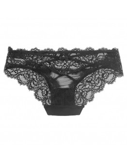                                                          【Preorder】40kg-60kg Cut-Out Thin Lace Ribbon Panties