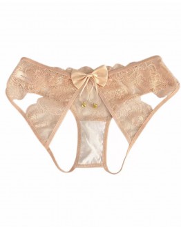                                                          【Preorder】40kg-60kg Backless Mini Bell Lace Panties