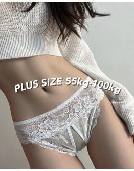                                                                【READY STOCK】Plus Size 55kg-100kg Cut-Out Briefs