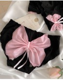                                                          【Preorder】40kg-70kg Pinky Ribbon Cotton Panties