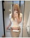                                                          【Preorder】40kg-65kg Faux Pearl Ribbon T-Back
