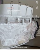                                                          【Preorder】40kg-65kg Cut-Out Ribbon LaceSilk Panties