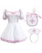                                                          【Preorder】Cos Nurse White Pink Dress Set