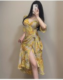                                                          【Preorder】40kg-55kg Holiday Home Wear Asymmetrical Dress