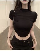                                                          【Preorder】35kg-55kg Turtleneck Short Tops