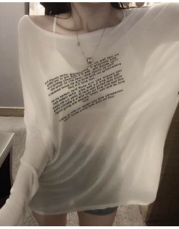                                                          【Preorder】40kg-55kg Loose Long-Sleeved Thin Tops