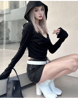                                                          【Preorder】40kg-55kg Hoodie Long-Sleeved Short Tops