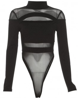                                                          【Preorder】40kg-60kg Halter-Neck Long-Sleeved Body-Suit