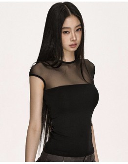                                                          【Preorder】45kg-60kg Gradine Short-Sleeved Short Tops