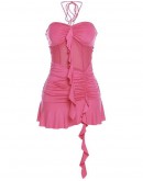                                                          【Preorder】45kg-60kg Off-The-Shoulder Fitted Dress