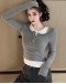                                                          【Preorder】40kg-60kg False-Two Style Long-Sleeved Tops