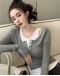                                                          【Preorder】40kg-60kg False-Two Style Long-Sleeved Tops