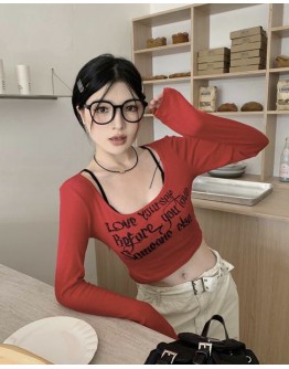                                                          【Preorder】40kg-55kg U-Knee Short Long-Sleeved Tops