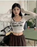                                                          【Preorder】40kg-55kg U-Knee Short Long-Sleeved Tops