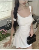                                                          【Preorder】40kg-55kg Slim Waist Lace False-Two Dress