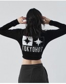                                                          【Preorder】40kg-60kg Print Style Long-Sleeved Short Tops