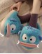                                                          【Preorder】Unisex Blue Fish Plush Home Slippers