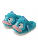                                                          【Preorder】Unisex Blue Fish Plush Home Slippers