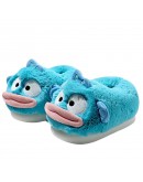                                                          【Preorder】Unisex Blue Fish Plush Home Slippers