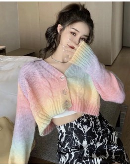                   Free Shipping Thin Short Knit Jackets