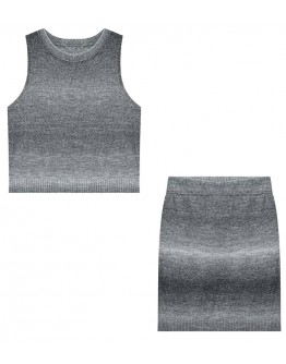          Free Shipping Gradual Vest + Skirt / Long-Line Coat