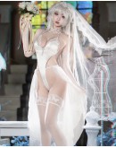                                                          【Preorder】40kg-55kg White Bride High-Quality Body-Suit Set