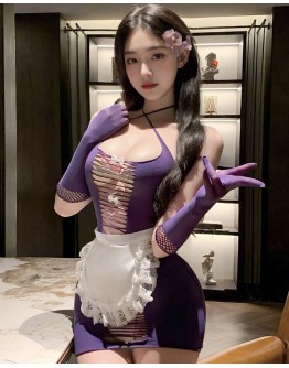                                                          【Preorder】40kg-65kg Apron Easy-Tear Erotic Lingerie Set