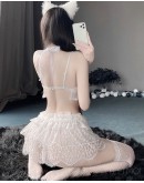                                                          【Preorder】40kg-50kg White Lace Sexy Lingeries