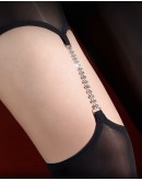                                                          【Preorder】40kg-60kg Rhinestone High-Waist Stockings