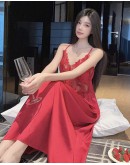                                                          【Preorder】40kg-65kg Ice Silk Flora Bra Pads Dress/ Long-Kimono