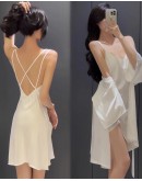                                                          【Preorder】适合裸睡Thin Ice Silk 40kg-65kg Backless Dress/ Kimono