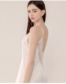                                                          【Preorder】40kg-70kg V-Neck Lace Ice Silk Dress/ Outwear Kimono