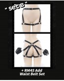                                                          【Preorder】40kg-55kg Faux Leather Belt Body-Suit