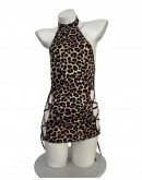                                                          【Preorder】40kg-60kg Leopard Backless Dress+ T-Back