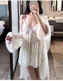                                                          【Preorder】40kg-65kg Velvet Thin Lace Home Dress /Outwear