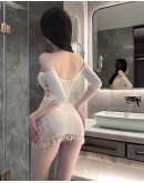                                                          【Preorder】40kg-55kg Off-The-Shoulder Stocking Dress