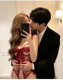                                                          【Preorder】40kg-60kg Ribbon Lace Backless Body-Suit