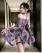                                                          【Preorder】40kg-70kg Purple Kimono/ Faux Leather Chain Belt