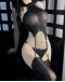                                                          【Preorder】40kg-65kg 6D Black Stocking Sexy Lingeries /Rhinestones T-Back