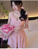                                                          【Preorder】40kg-60kg Thin Chiffon Pajamas Dress+ T+Back