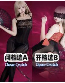                                                          【Preorder】40kg-70kg Shiny Elastic Sexy Lingeries Camisole Stocking
