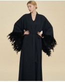                                                          【Preorder】40kg-80kg Long-Line Feather Flared Sleeved Rode Kimono