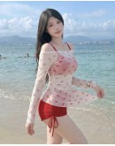                                                          【Preorder】35kg-75kg Ribbon Bikini Pads Swim Set With Tops