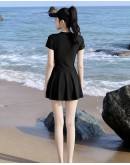                                                          【Preorder】35kg-70kg Zipper Swim-Dress With Pads & SafePants